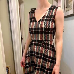 MOON  fit & flare plaid mini dress S